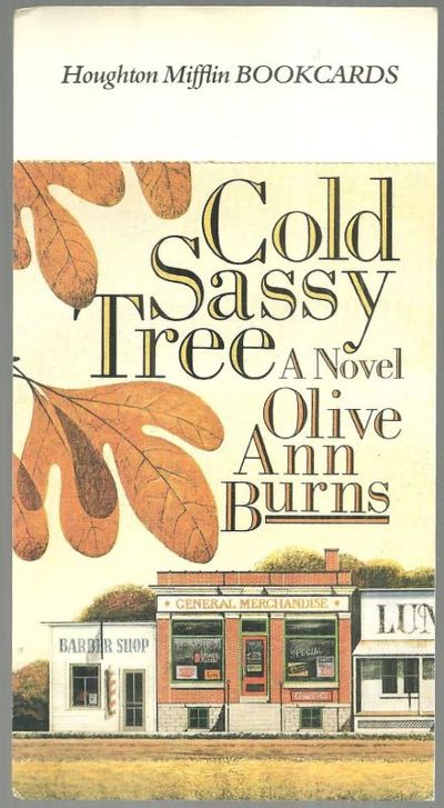 HOUGHTON MIFFLIN BOOKCARDS POSTCARD ADVERTISING COLD SASSY TREE A NOVEL BY OLIVE ANN BURNS