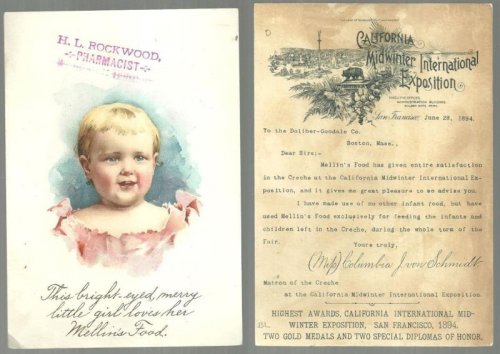 VICTORIAN TRADE CARD FOR MELLIN'S FOOD WITH BABY