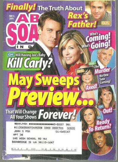 ABC SOAPS IN DEPTH MAGAZINE MAY 4, 2009