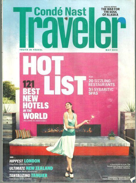 CONDE NAST TRAVELER MAGAZINE MAY 2012 Hot List