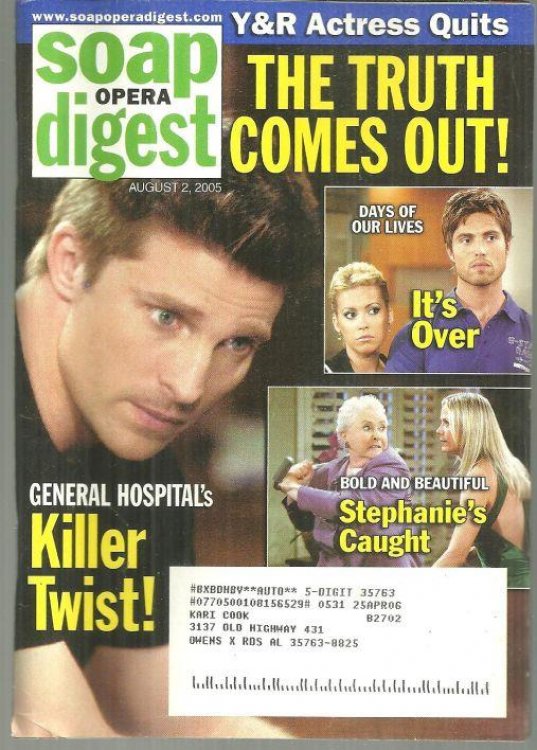 SOAP OPERA DIGEST AUGUST 2, 2005