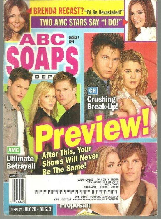 ABC SOAPS IN DEPTH MAGAZINE AUGUST 3, 2004