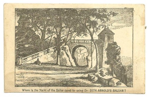 VICTORIAN TRADE CARD FOR DR. SETH ARNOLD'S BALSAM WITH PUZZLE PICTURE