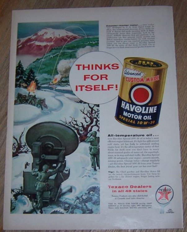 1956 HAVOLINE MOTOR OIL MAGAZINE COLOR ADVERTISEMENT