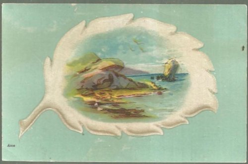 VICTORIAN TRADE CARD FOR TIFFT CONFECTIONERY, BROOKLYN WITH SEASCAPE