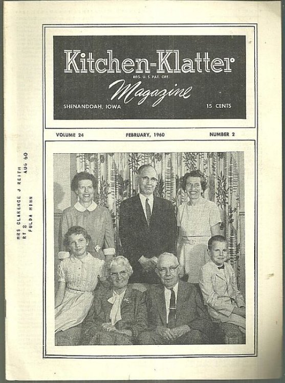KITCHEN KLATTER MAGAZINE FEBRUARY 1960