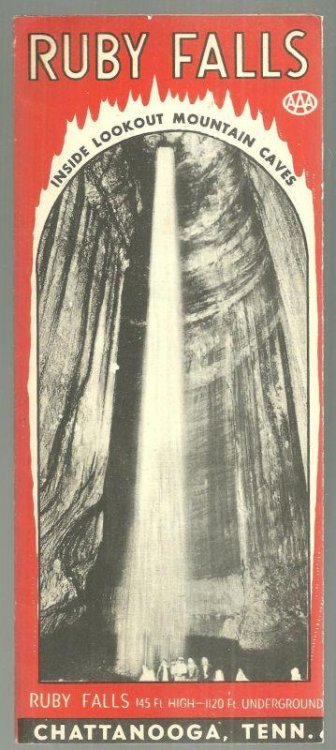 SOUVENIR BROCHURE FOR RUBY FALLS, CHATTANOOGA, TENNESSEE