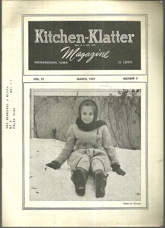 KITCHEN KLATTER MAGAZINE MARCH 1957