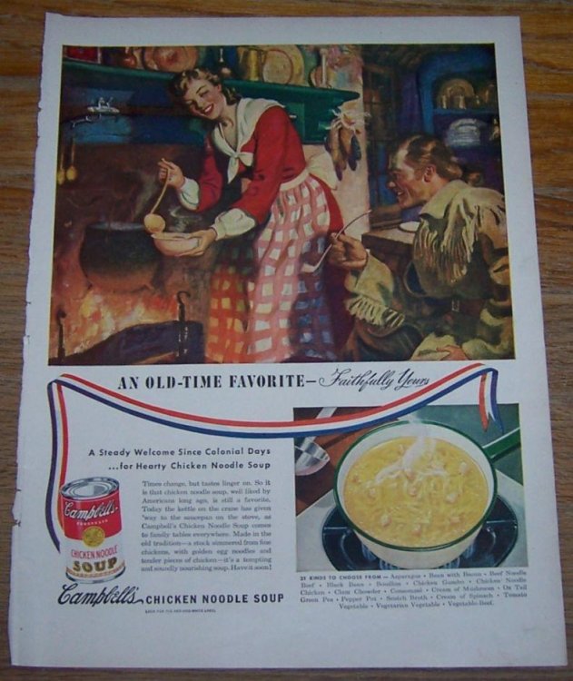 1947 CAMPBELL'S SOUPS MAGAZINE ADVERTISEMENT