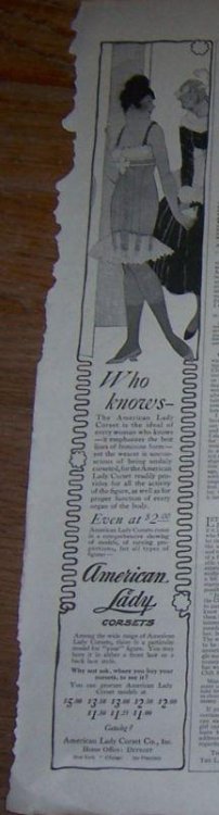 1916 LADIES HOME JOURNAL AMERICAN LADY CORSETS MAGAZINE ADVERTISEMENT
