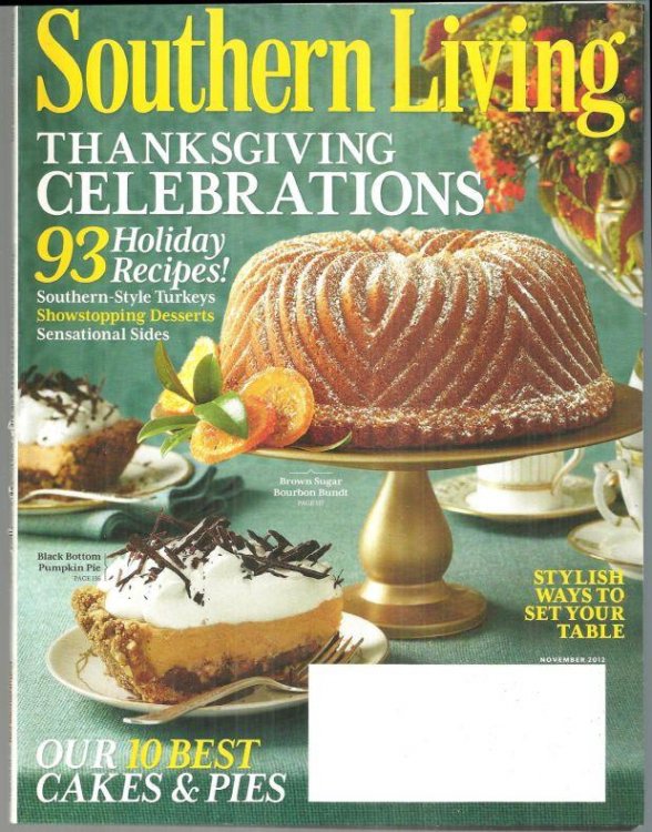 SOUTHERN LIVING MAGAZINE NOVEMBER 2012