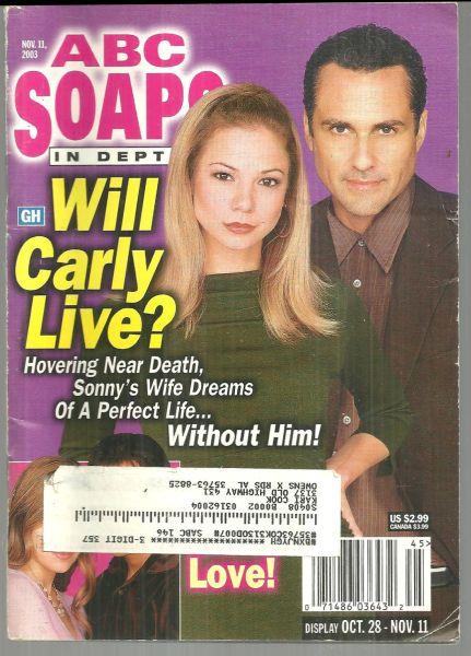 ABC SOAPS IN DEPTH MAGAZINE NOVEMBER 11, 2003