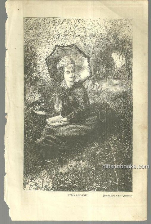 LYDIA ASHLEIGH FROM 1876 PETERSON'S MAGAZINE