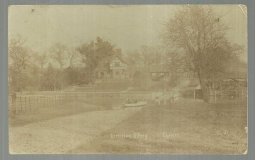 REAL PHOTO POSTCARD OF ECCLESTON FERRY, CHESTER, ENGLAND