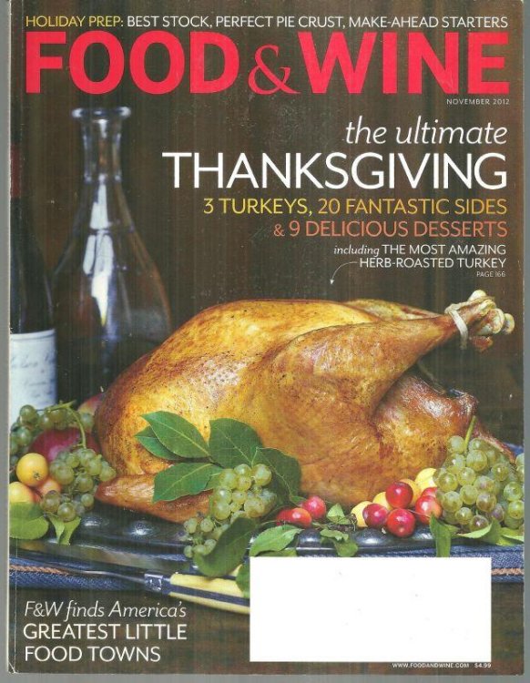 FOOD AND WINE MAGAZINE NOVEMBER 2012