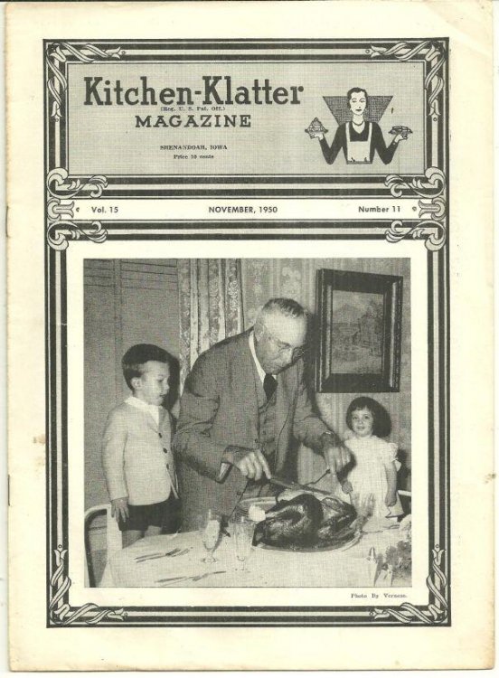 KITCHEN KLATTER MAGAZINE NOVEMBER 1950