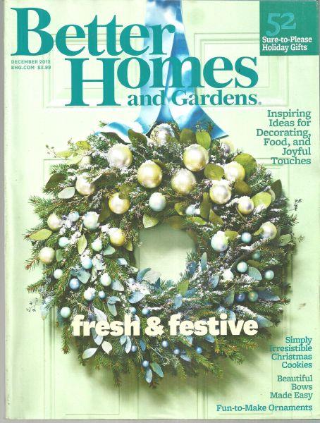 BETTER HOMES AND GARDENS MAGAZINE DECEMBER 2012
