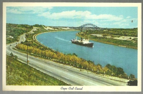 SCENIC HIGHWAY ALONG CAPE COD CANAL BETWEEN SAGAMORE AND BOURNE BRIDGES