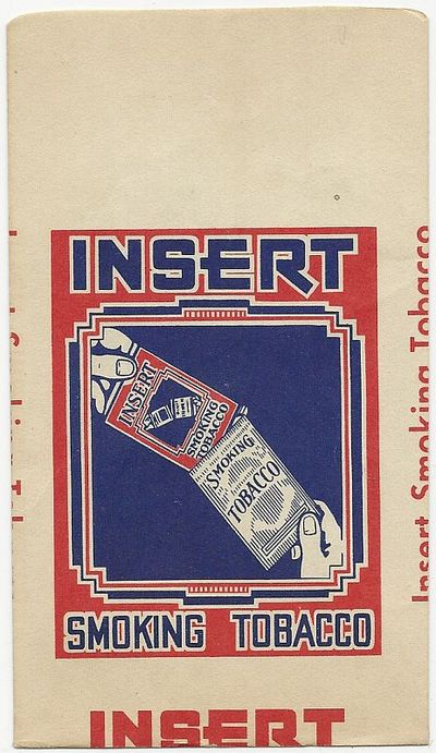 SMOKING TOBACCO INSERT JOHN WEISERT TOBACCO CO. SAINT LOUIS, MISSOURI