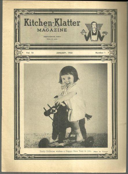 KITCHEN KLATTER MAGAZINE JANUARY 1950