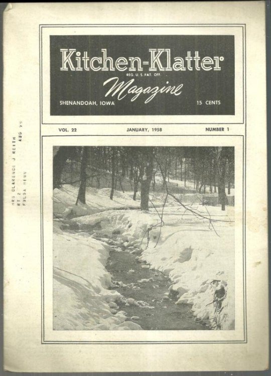 KITCHEN KLATTER MAGAZINE JANUARY 1958