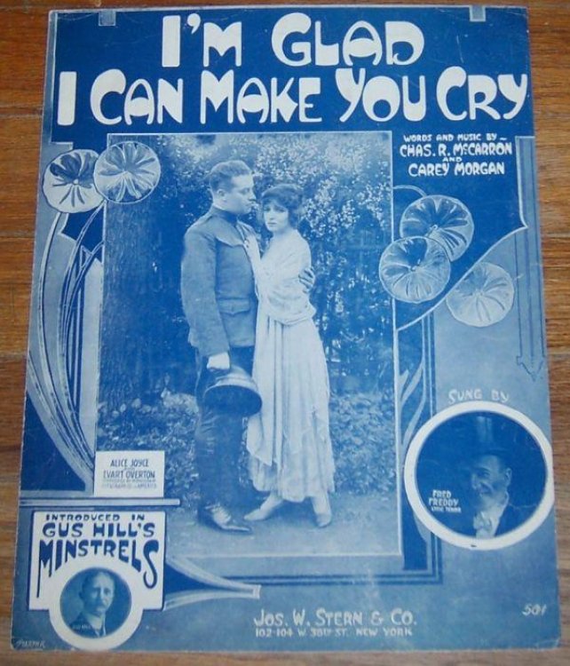 I'M GLAD I CAN YOU MAKE YOU CRY