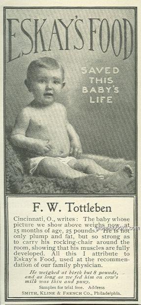 1901 LADIES HOME JOURNAL ESKAY'S FOOD MAGAZINE ADVERTISEMENT