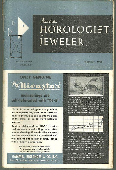 AMERICAN HOROLOGIST AND JEWELER MAGAZINE FEBRUARY 1960
