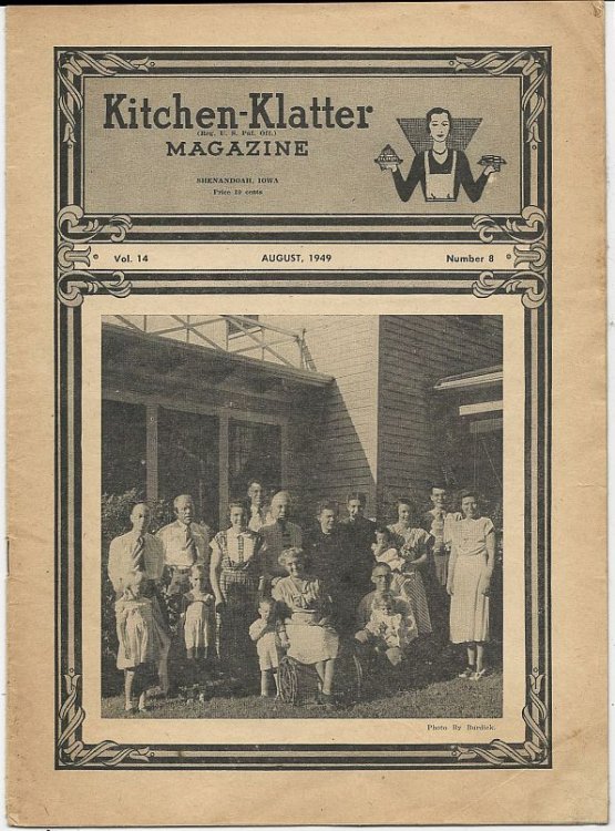 KITCHEN KLATTER MAGAZINE AUGUST 1949
