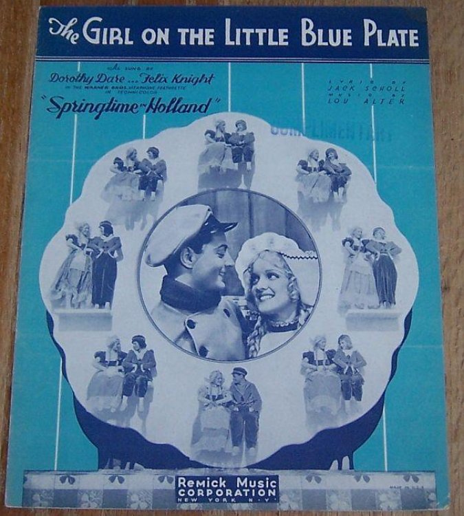 GIRL ON THE LITTLE BLUE PLATE