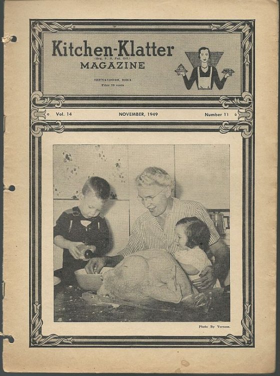 KITCHEN KLATTER MAGAZINE NOVEMBER 1949
