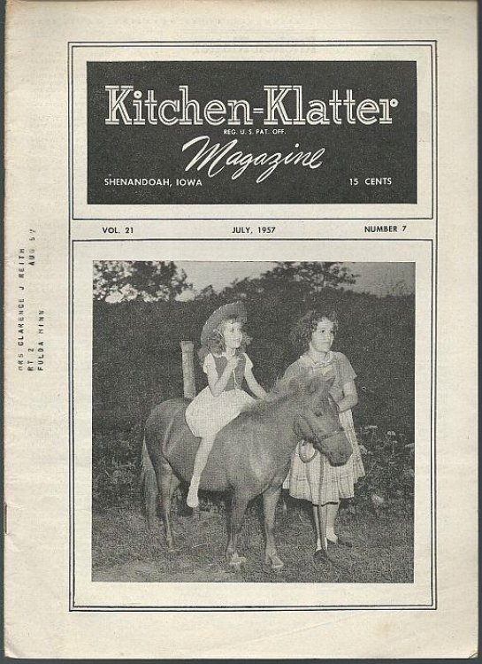 KITCHEN KLATTER MAGAZINE JULY 1957