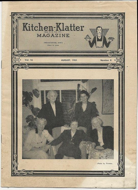 KITCHEN KLATTER MAGAZINE AUGUST 1951