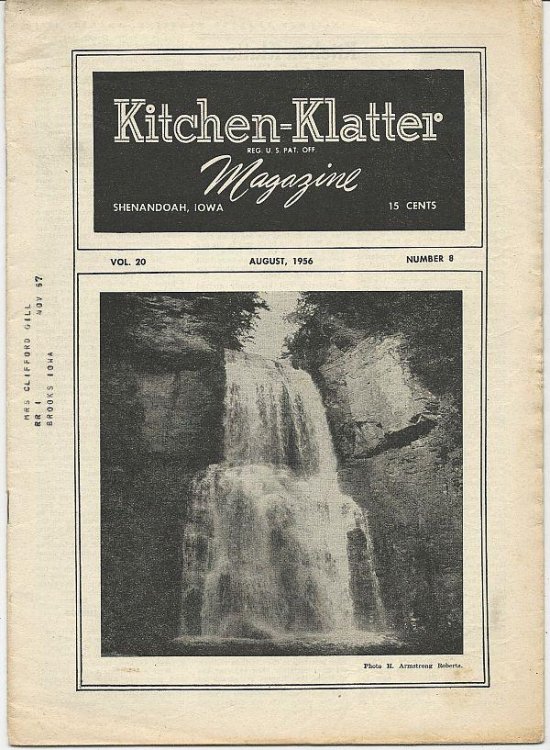 KITCHEN KLATTER MAGAZINE AUGUST 1956