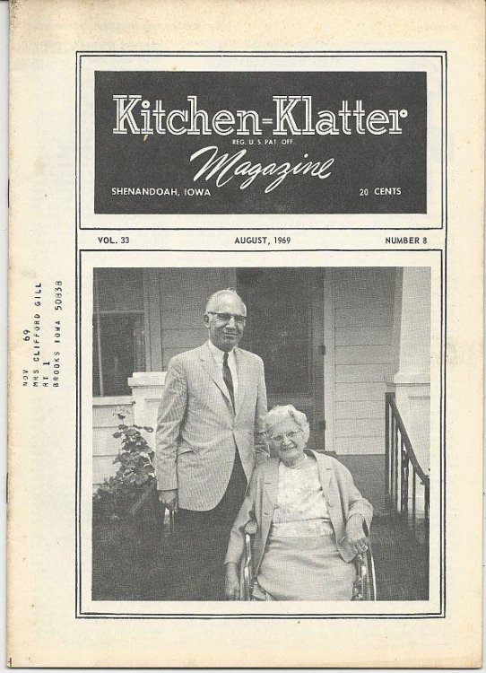 KITCHEN KLATTER MAGAZINE AUGUST 1969