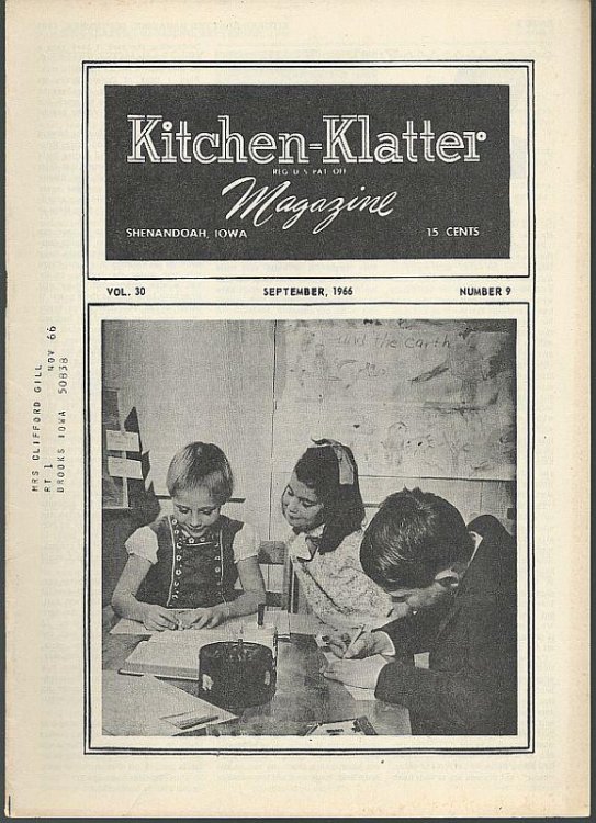 KITCHEN KLATTER MAGAZINE SEPTEMBER 1966