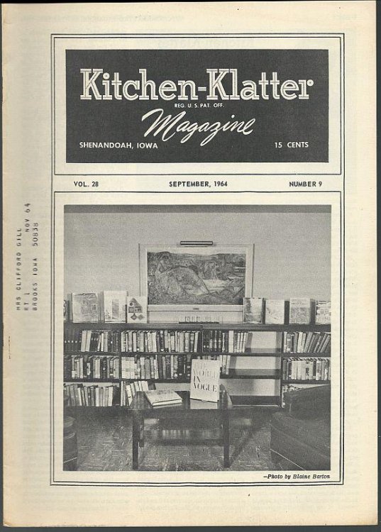 KITCHEN KLATTER MAGAZINE SEPTEMBER 1964