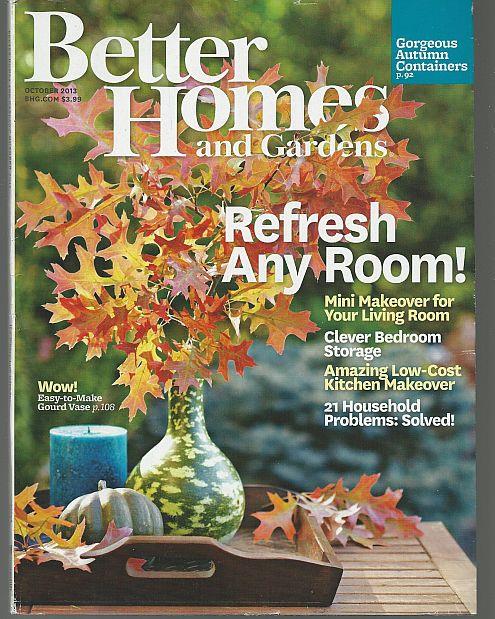 BETTER HOMES AND GARDENS MAGAZINE OCTOBER 2013