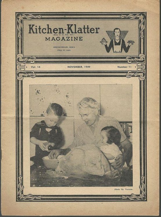 KITCHEN KLATTER MAGAZINE NOVEMBER 1949