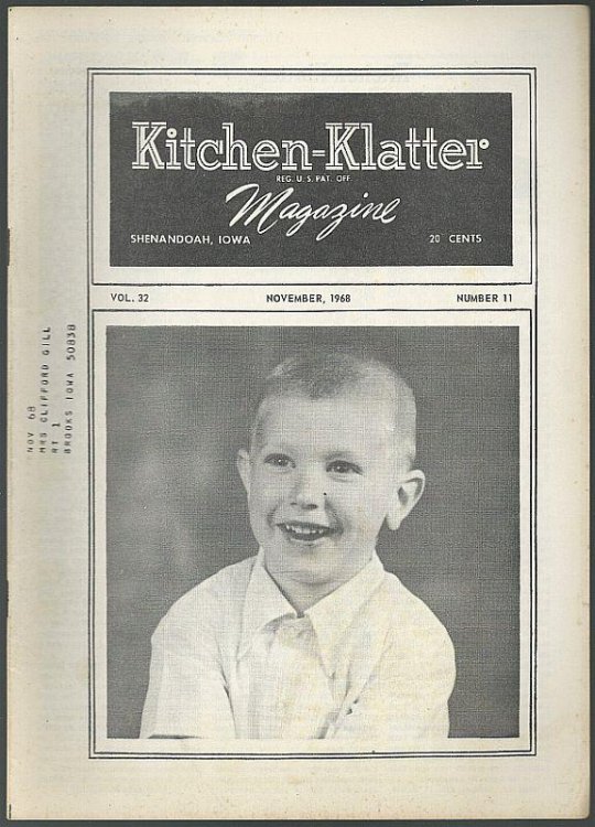 KITCHEN KLATTER MAGAZINE NOVEMBER 1968