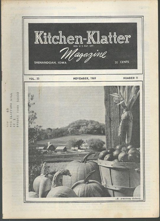 KITCHEN KLATTER MAGAZINE NOVEMBER 1969