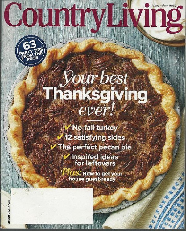 COUNTRY LIVING MAGAZINE NOVEMBER 2013