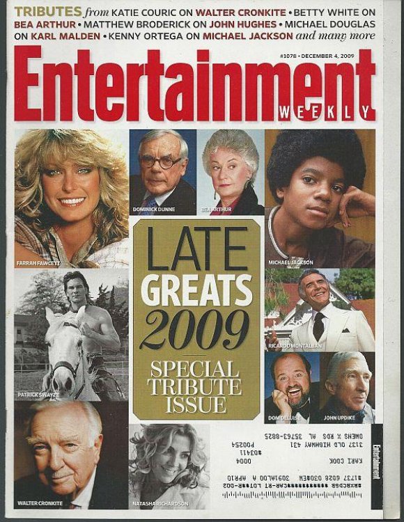 ENTERTAINMENT WEEKLY MAGAZINE DECEMBER 4, 2009