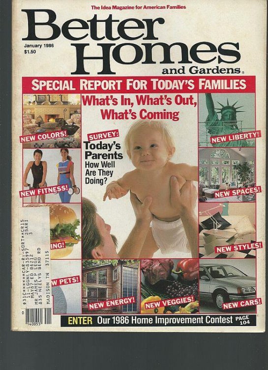 BETTER HOMES AND GARDENS MAGAZINE JANUARY 1986
