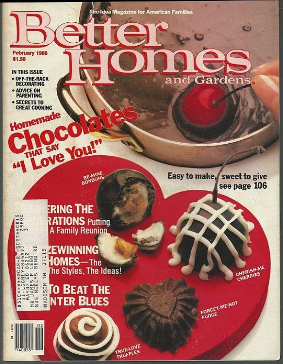 BETTER HOMES AND GARDENS MAGAZINE FEBRUARY 1986