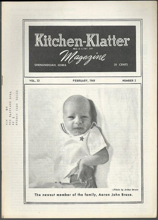 KITCHEN KLATTER MAGAZINE FEBRUARY 1969