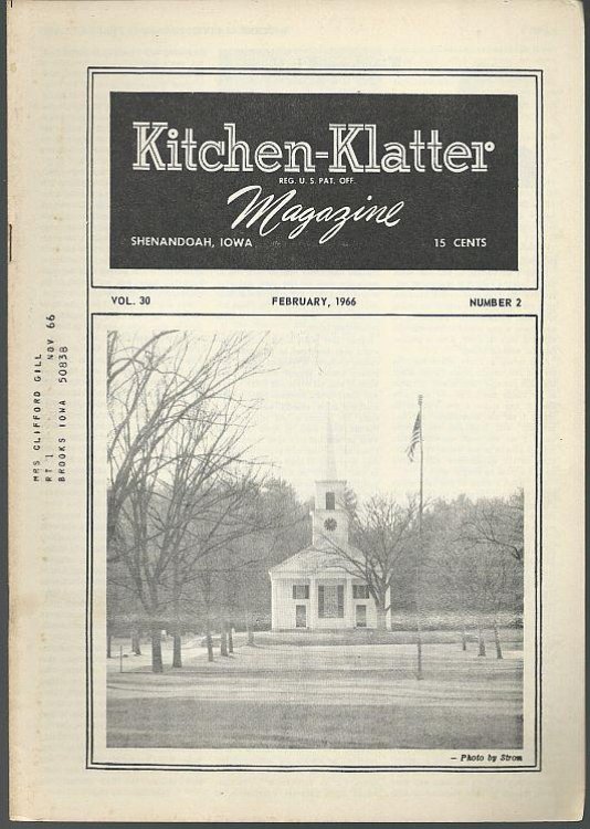 KITCHEN KLATTER MAGAZINE FEBRUARY 1966