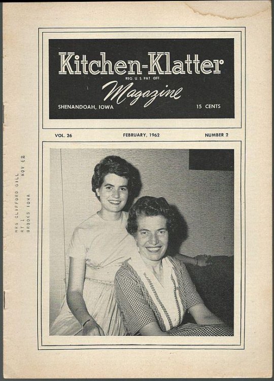 KITCHEN KLATTER MAGAZINE FEBRUARY 1962