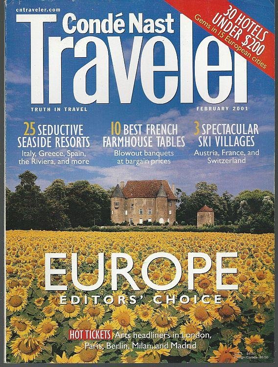 CONDE NAST TRAVELER MAGAZINE FEBRUARY 2001