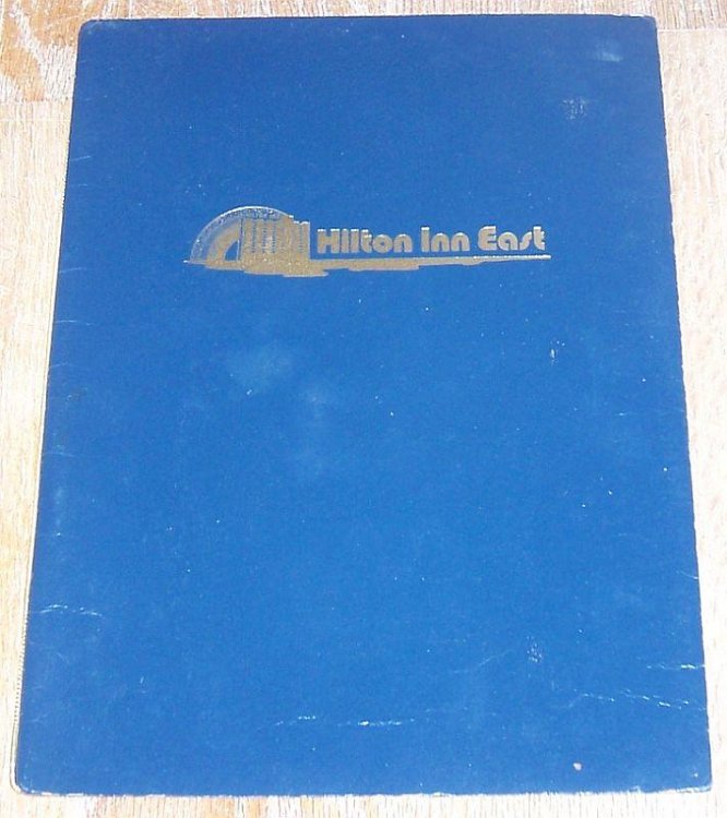 VINTAGE MENU FOR HILTON INN EAST, CLEVELAND, OHIO